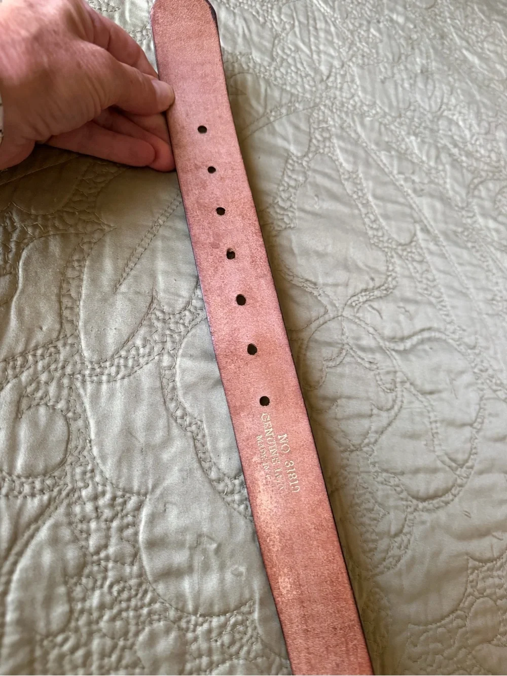 Men’s Hand Painted Eagle Leather Belt Strap Size 34